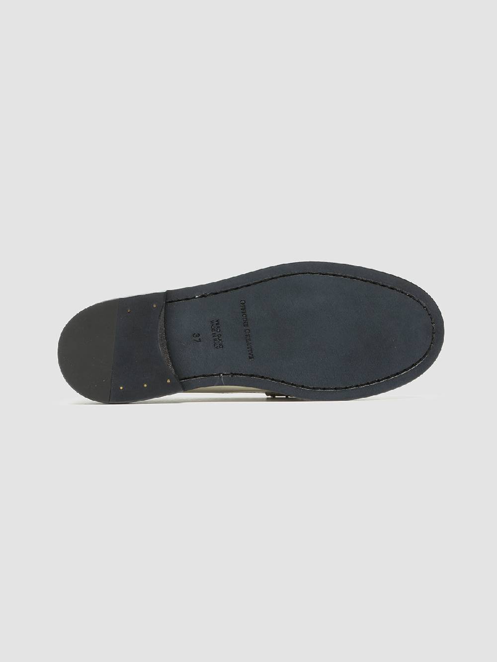 Officine Creative ZIVAGO 103 Ivory Leather Penny Loafers In Saldo
