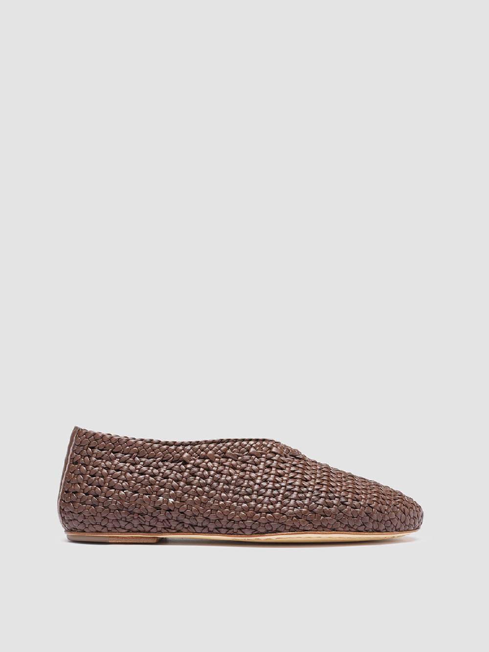 Officine Creative BESSIE 011 Mocassini in Pelle Marrone Moda