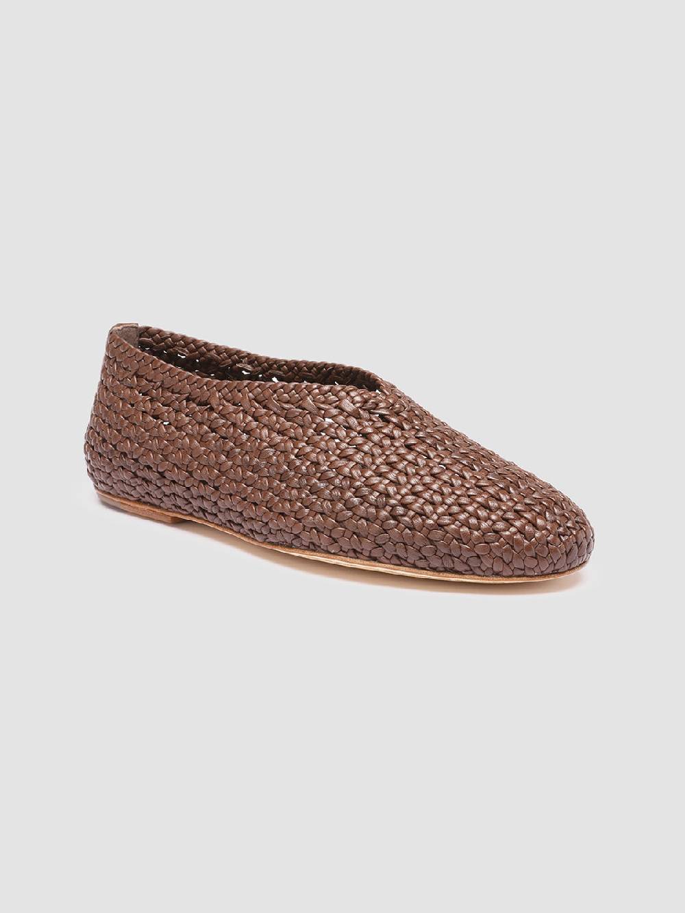 Officine Creative BESSIE 011 Mocassini in Pelle Marrone Moda