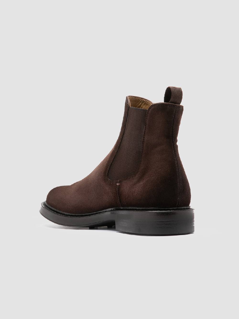 Officine Creative UNIFORM 005 Stivaletti Chelsea in Pelle Scamosciata Marrone Italia
