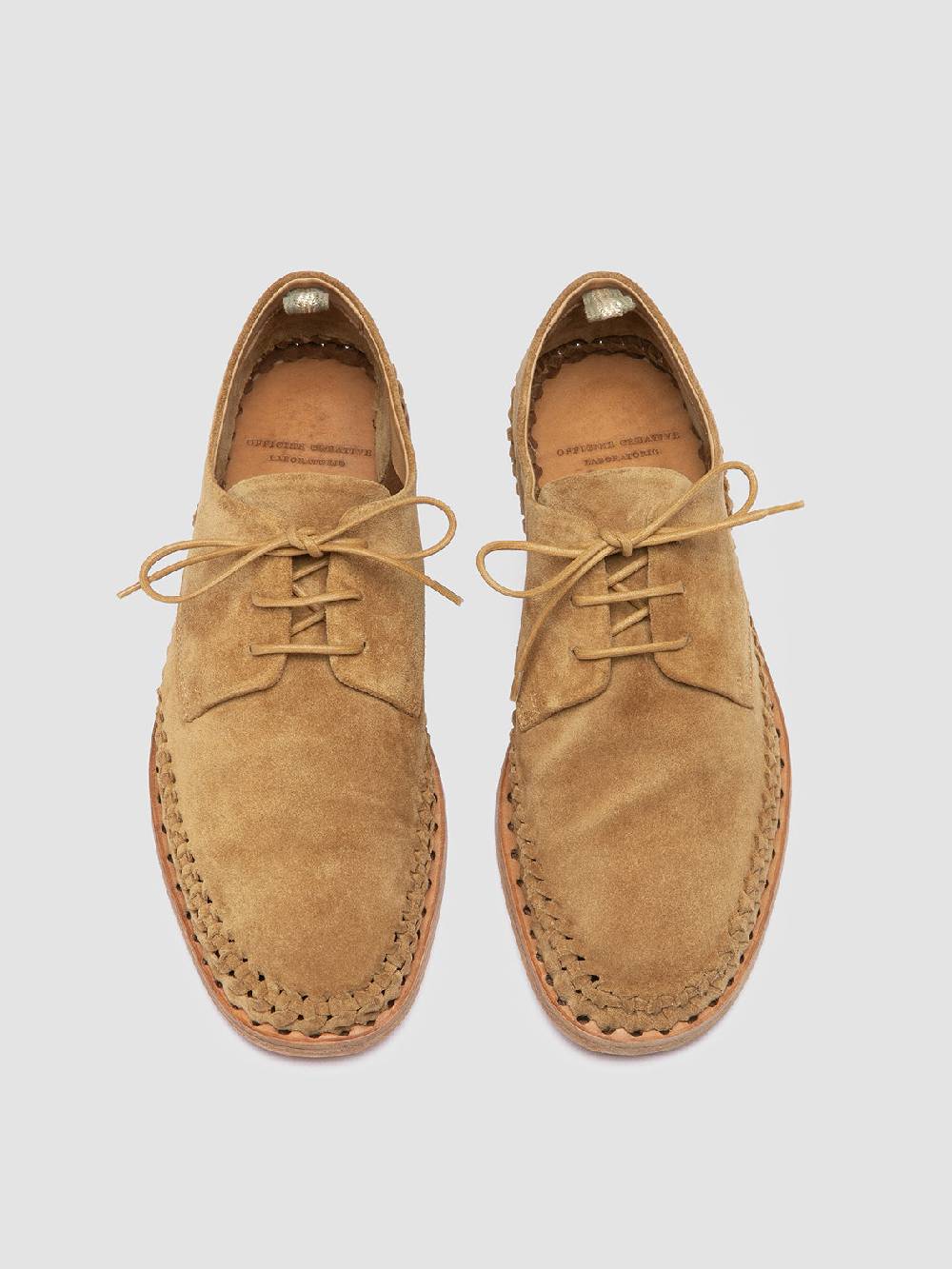 Officine Creative MILES 001 Brown suede derby shoes Qualità