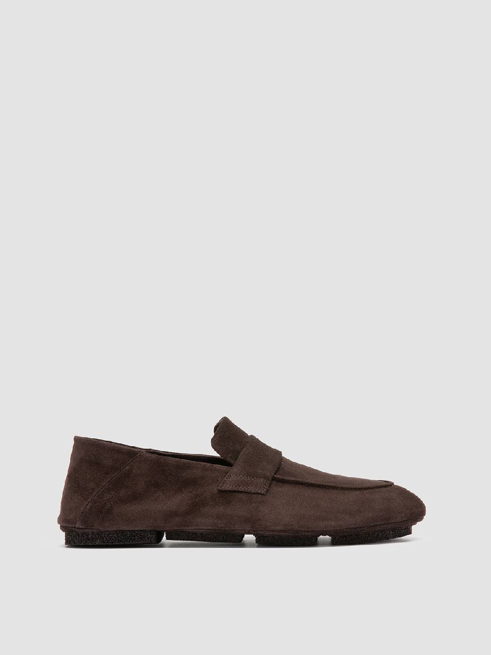 Officine Creative C-SIDE 001 Mocassini in Pelle Scamosciata Marrone Negozi Online