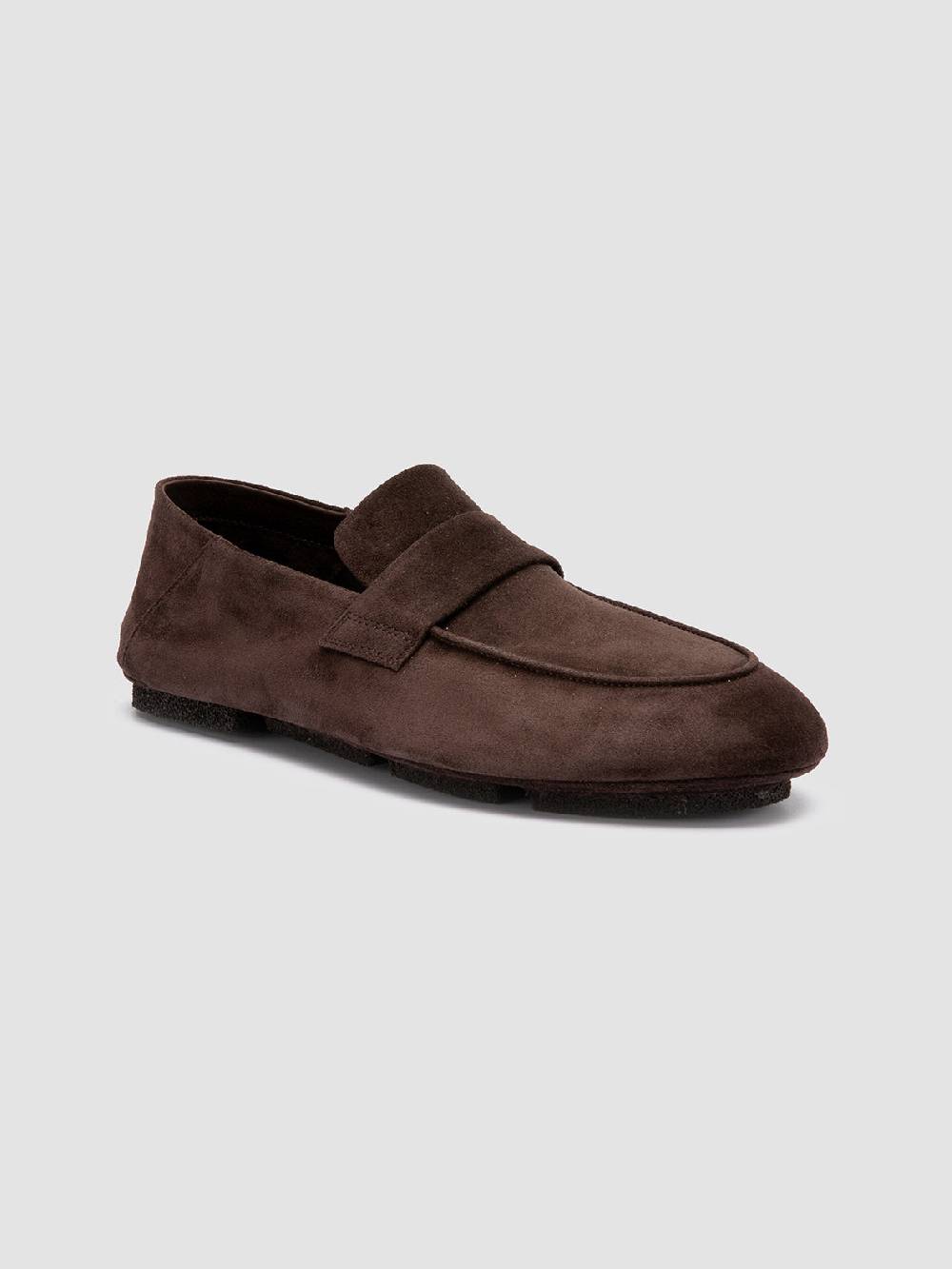 Officine Creative C-SIDE 001 Mocassini in Pelle Scamosciata Marrone Negozi Online