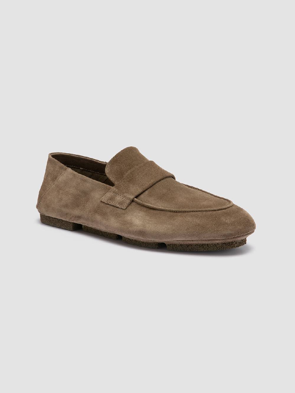 Officine Creative C-SIDE 001 Mocassini in Pelle Scamosciata Tortora Acquista Ora