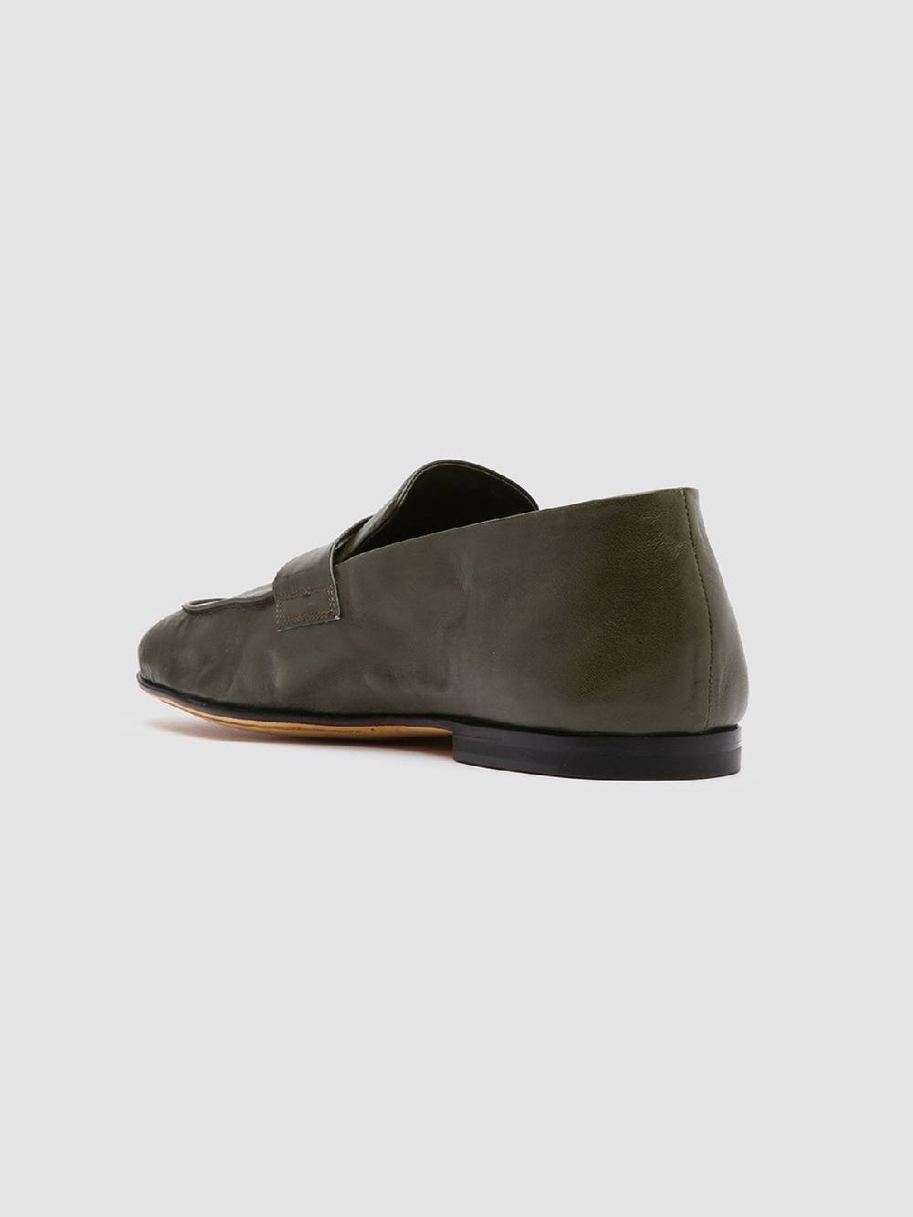 Officine Creative AIRTO 001 Mocassini Penny Loafer in Pelle Verde Consegna Veloce