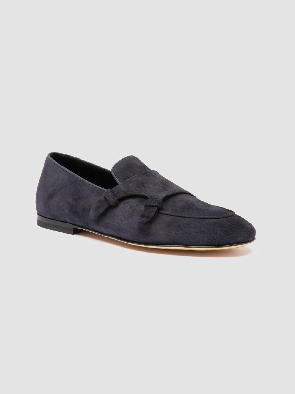 Officine Creative AIRTO 010 Mocassini Penny in Pelle Scamosciata Blu Promozione Limitata