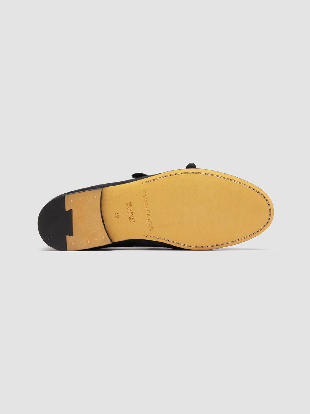Officine Creative AIRTO 010 Mocassini Penny in Pelle Scamosciata Blu Promozione Limitata