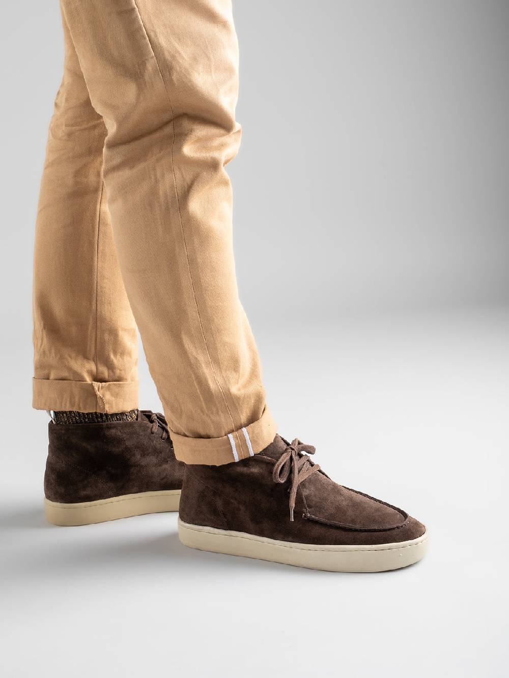 Officine Creative BUG 002 Stivali Chukka in Pelle Scamosciata Verde Prezzo Ridotto