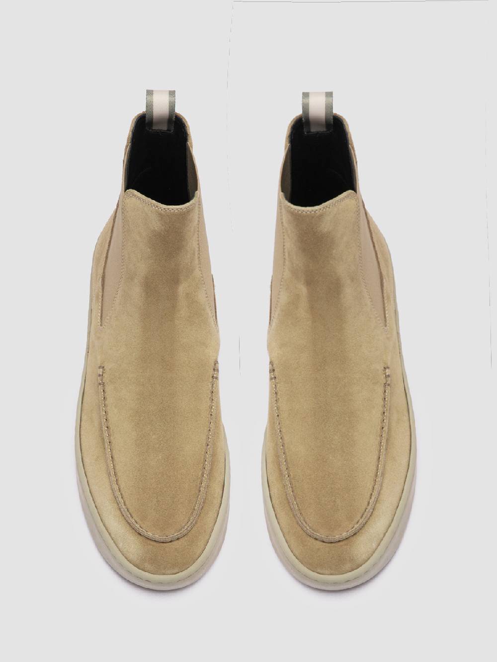 Officine Creative BUG 003 Stivaletti Chelsea in Pelle Scamosciata Marrone Sottocosto