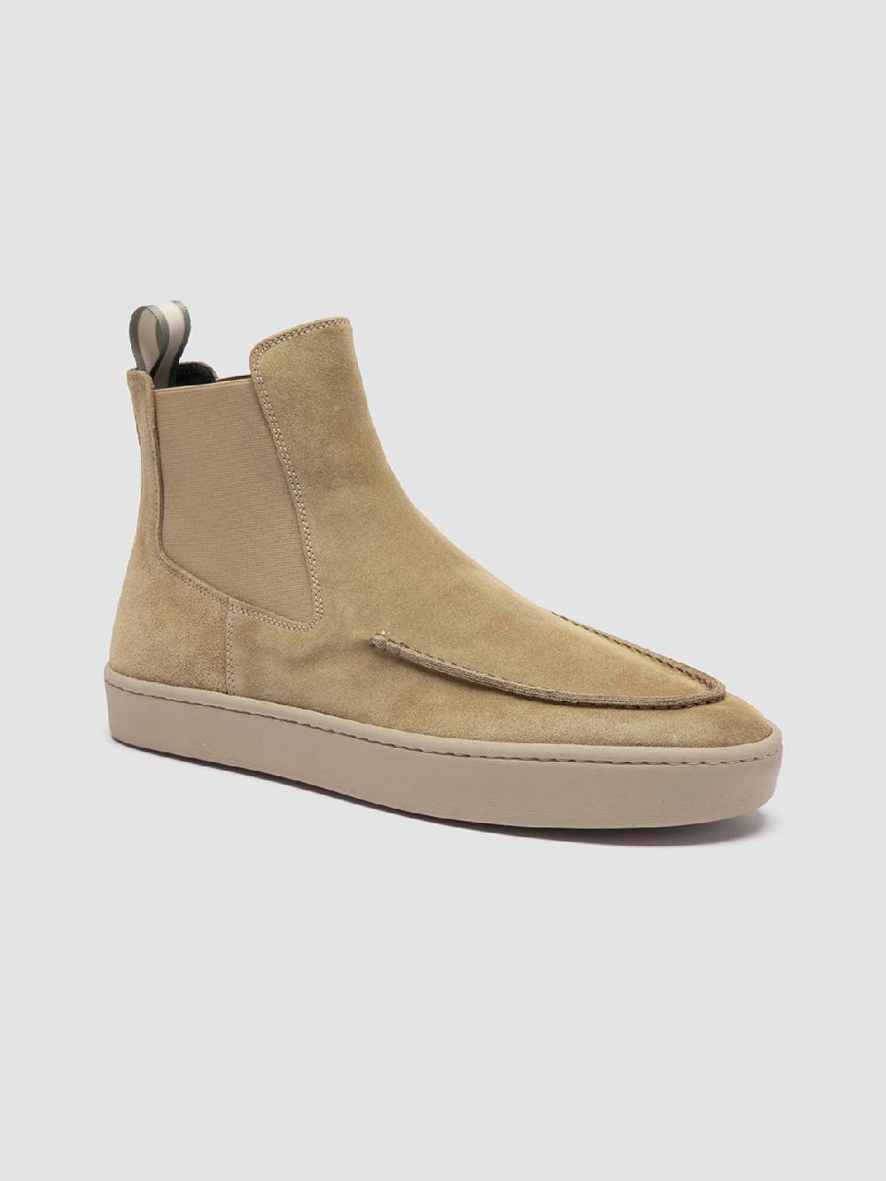 Officine Creative BUG 003 Stivaletti Chelsea in Pelle Scamosciata Marrone Sottocosto