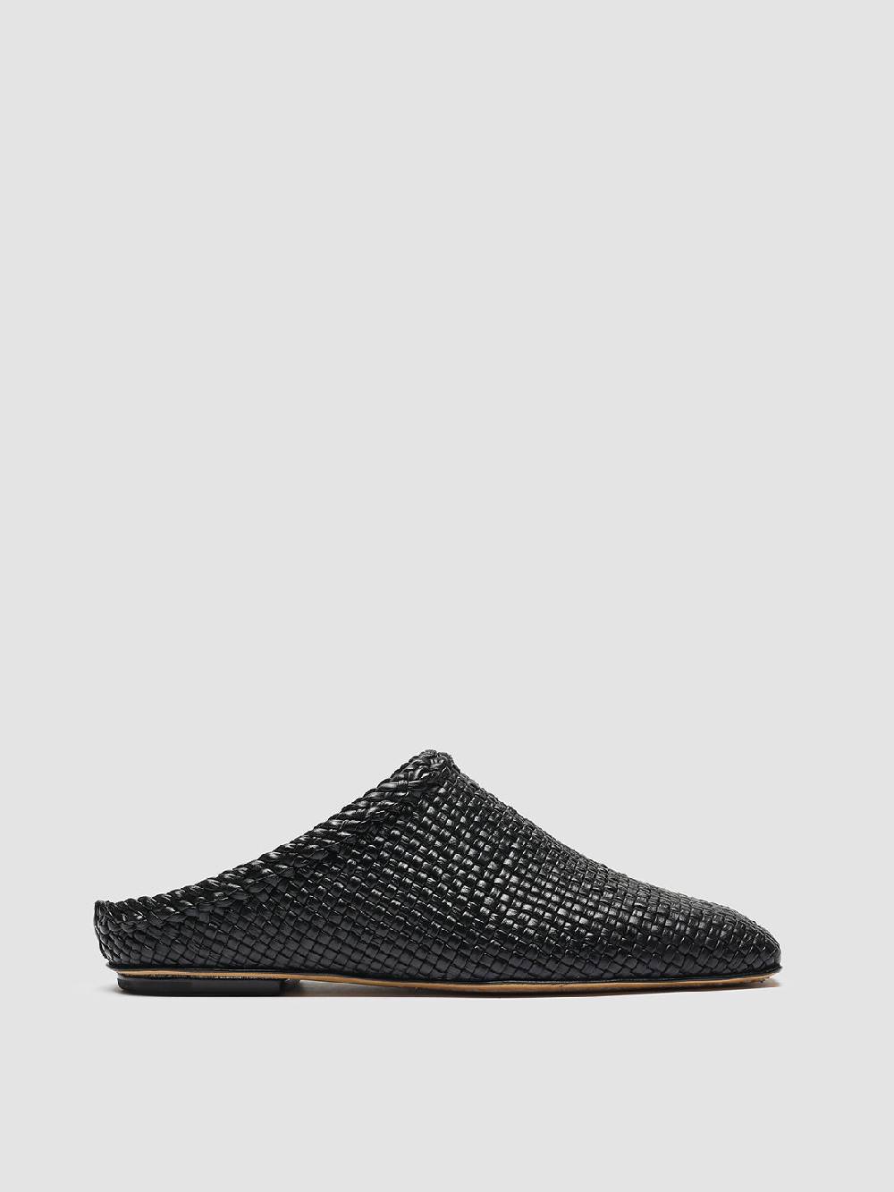 Officine Creative FLOW 001 Sabot in Pelle Nera Economico