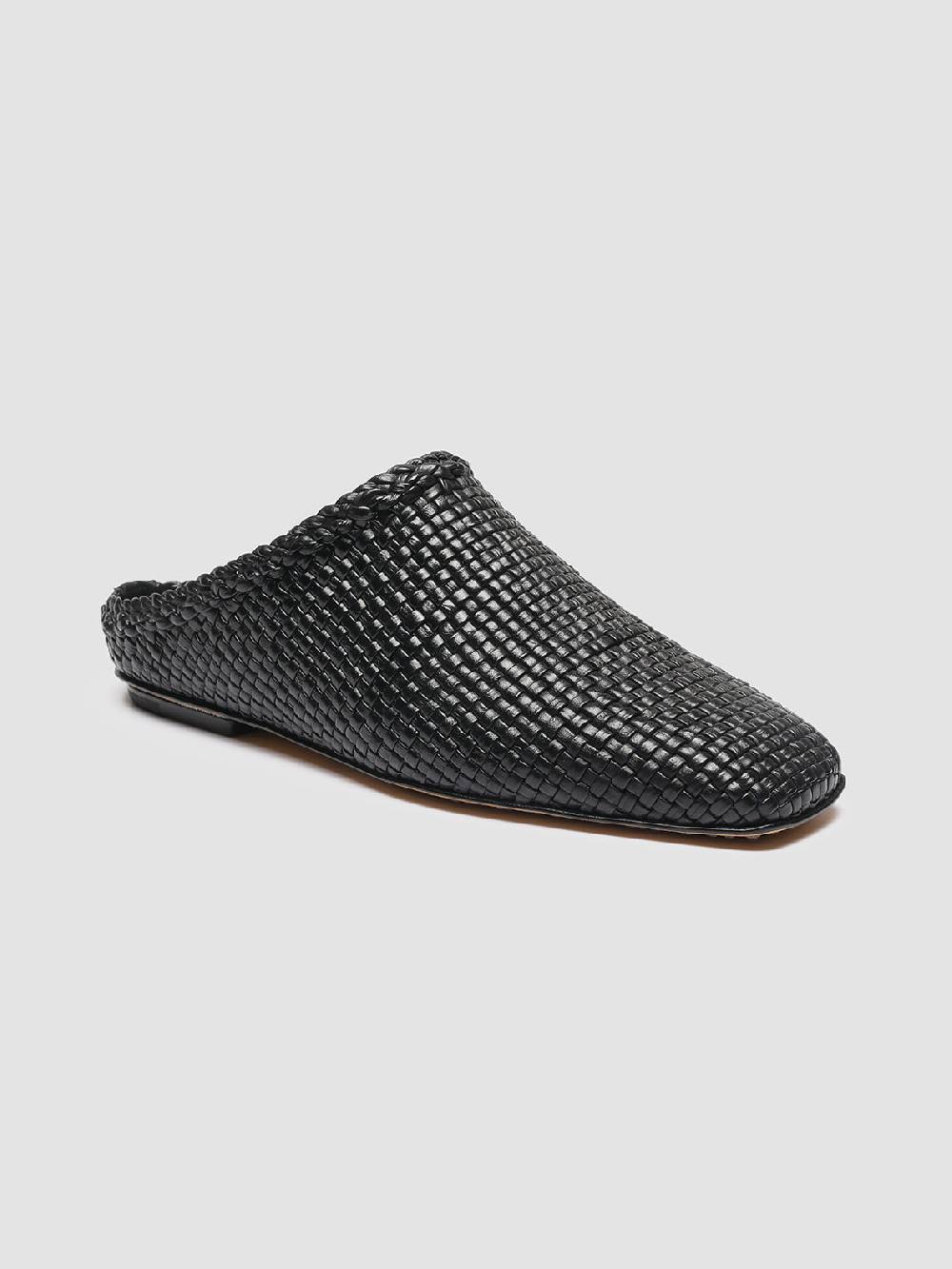 Officine Creative FLOW 001 Sabot in Pelle Nera Economico