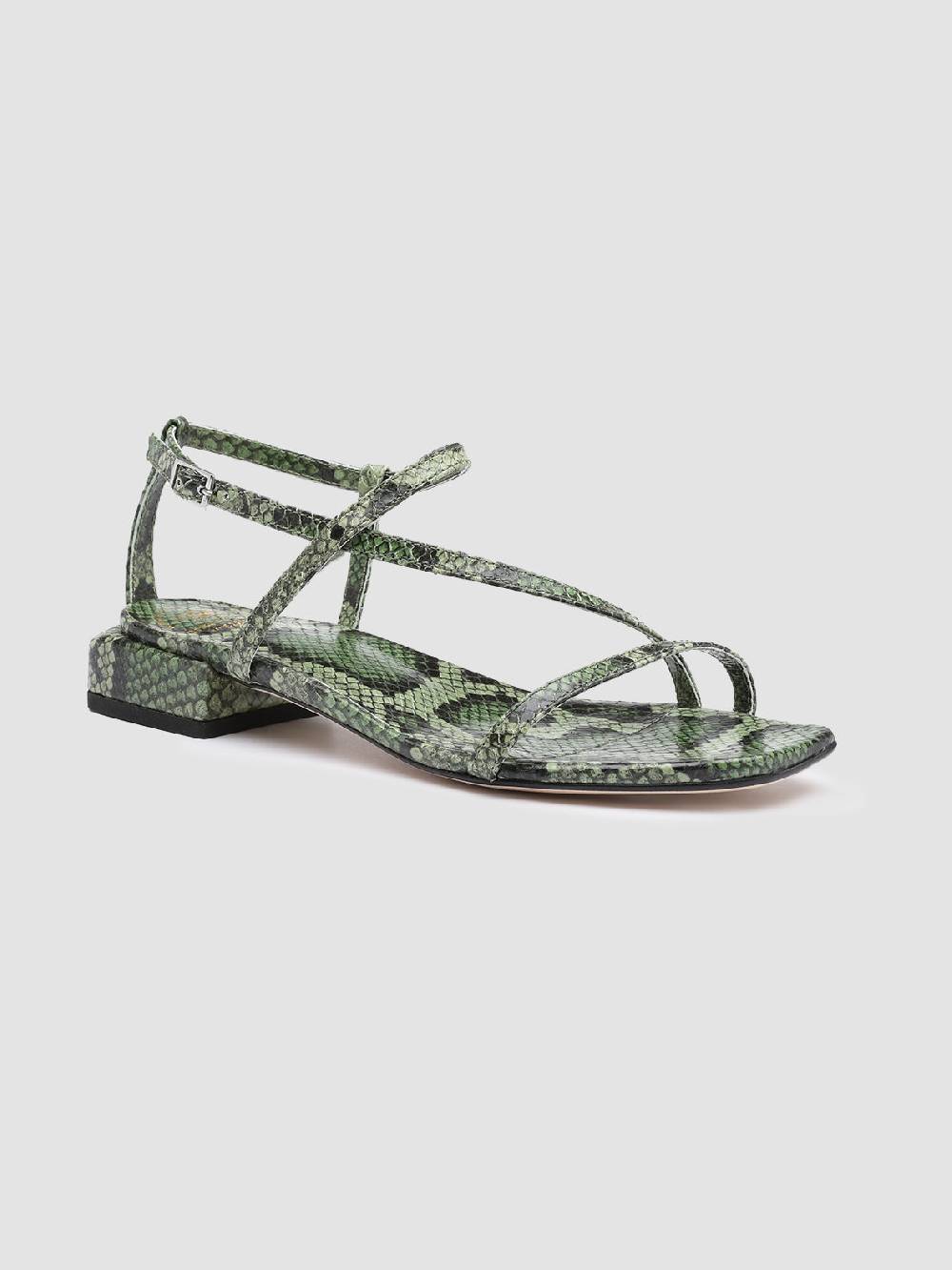 Officine Creative GILLIAN 004 Sandali in Pelle Verde Outlet