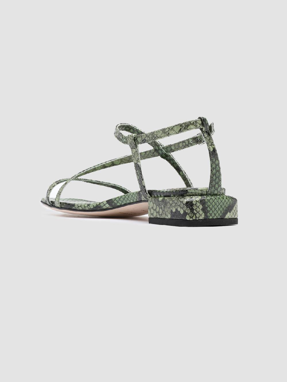 Officine Creative GILLIAN 004 Sandali in Pelle Verde Outlet