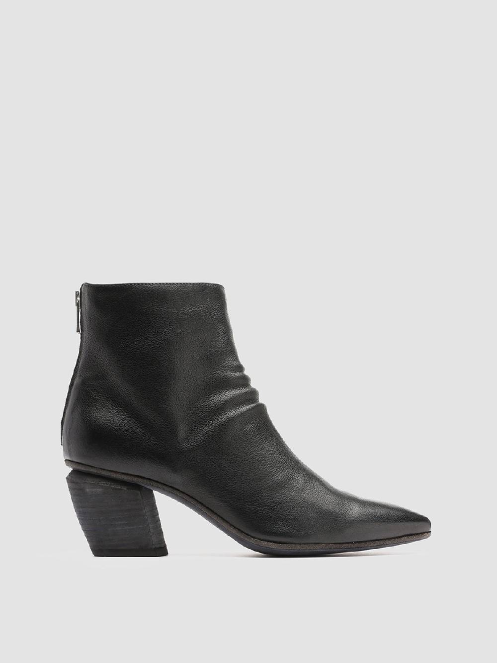 Officine Creative SEVERINE 008 Stivaletti in Pelle Nera con Zip In Vendita