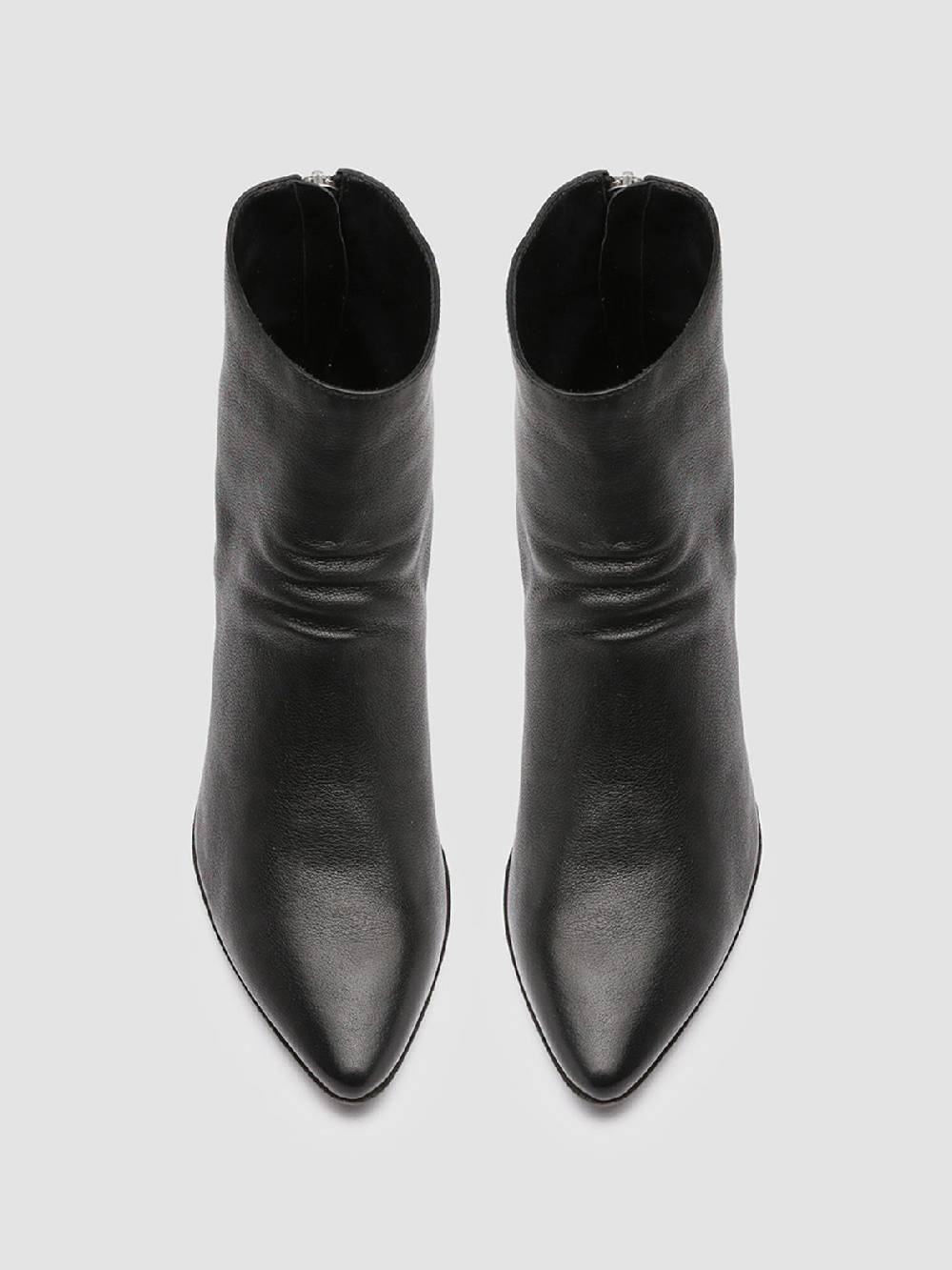 Officine Creative SEVERINE 008 Stivaletti in Pelle Nera con Zip In Vendita