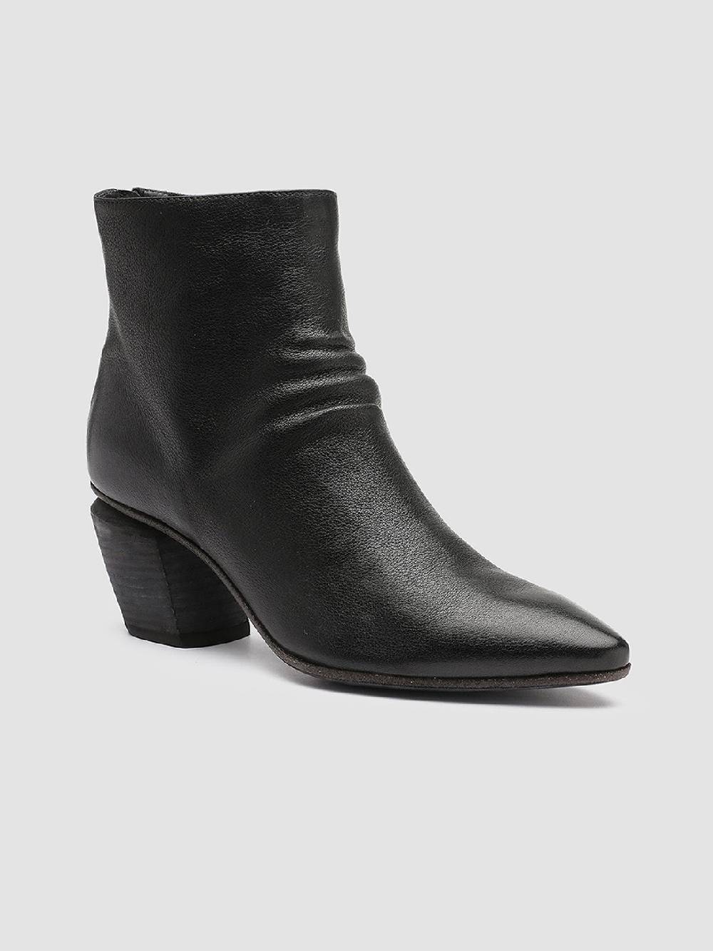 Officine Creative SEVERINE 008 Stivaletti in Pelle Nera con Zip In Vendita