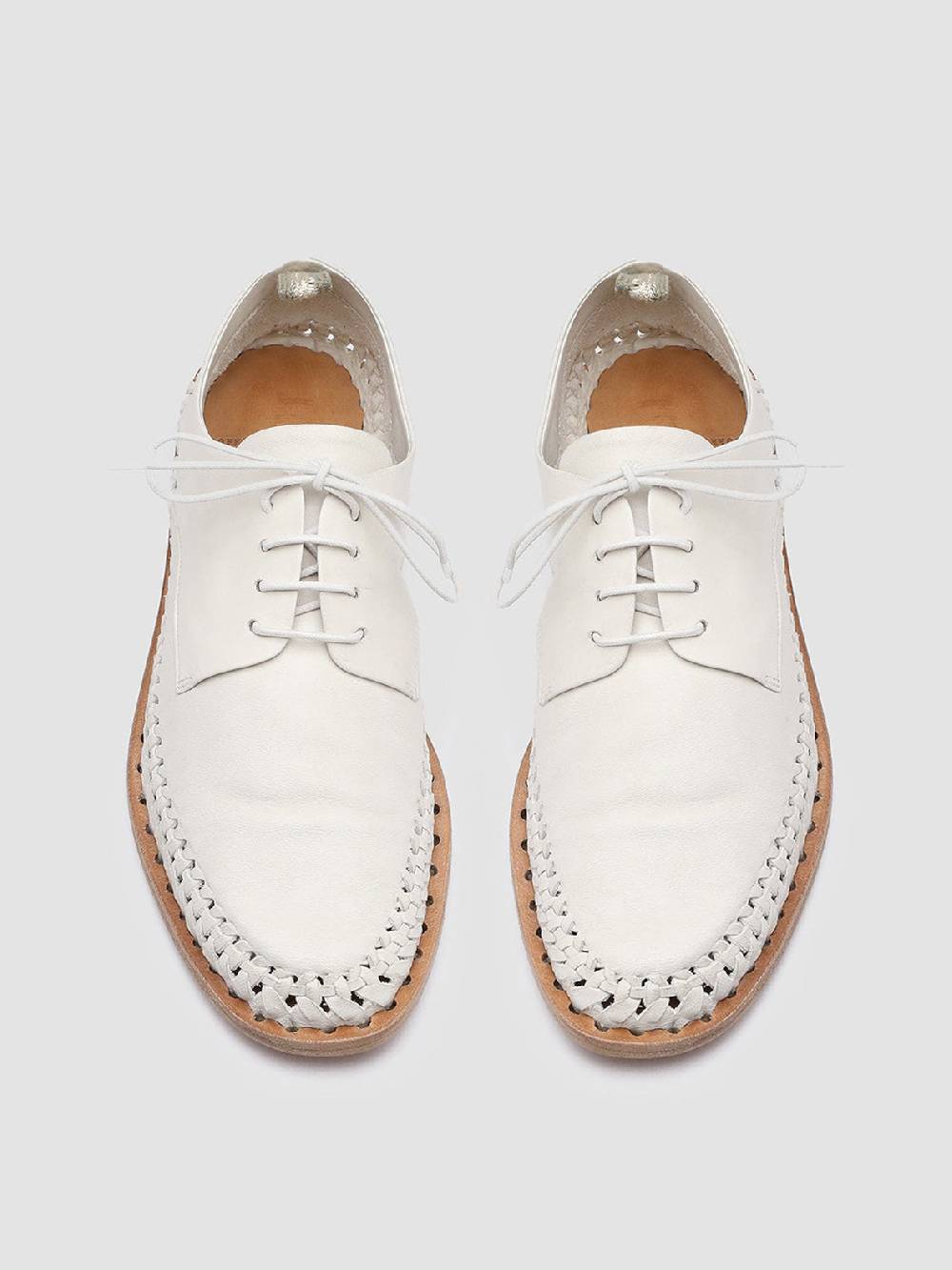Officine Creative MABELLE 001 Derby in Nappa Bianca Offerte