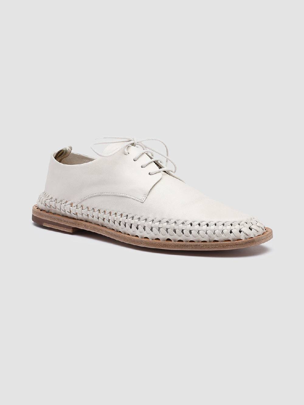 Officine Creative MABELLE 001 Derby in Nappa Bianca Offerte