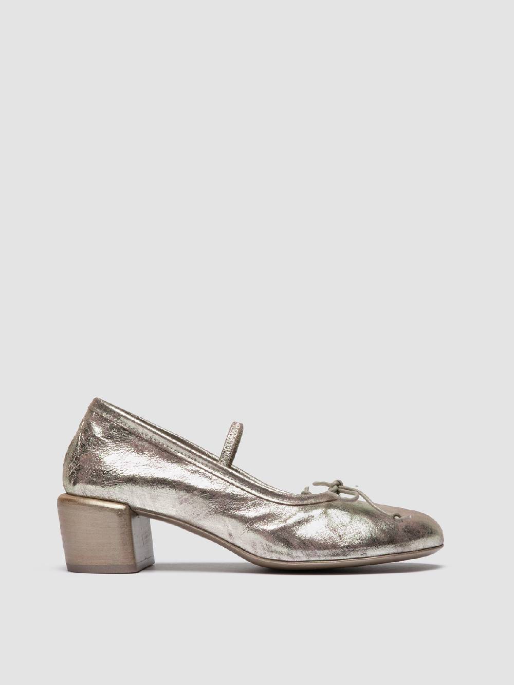 Officine Creative FLORE 001 Ballerine in Pelle Metallizzata Vendita Calda