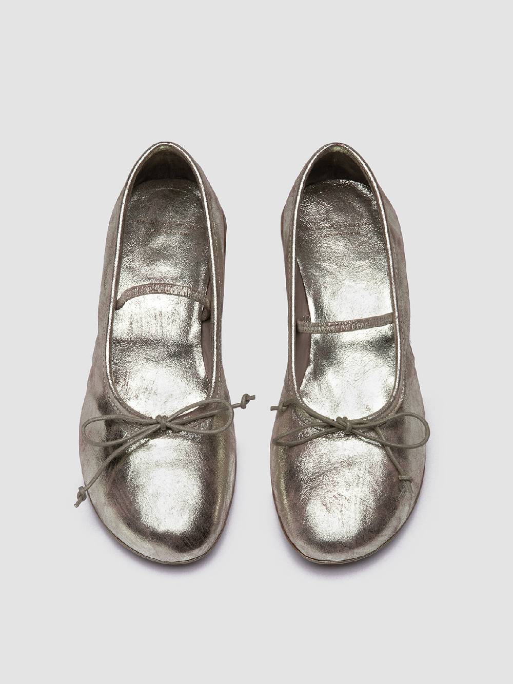 Officine Creative FLORE 001 Ballerine in Pelle Metallizzata Vendita Calda