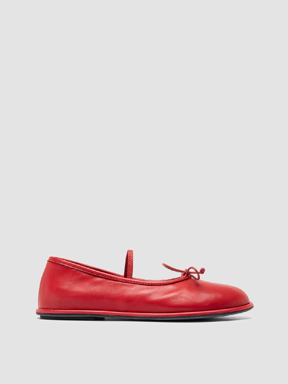 Officine Creative FONTAYNE 001 Ballerine in Pelle Rossa Saldi Di Fabbrica