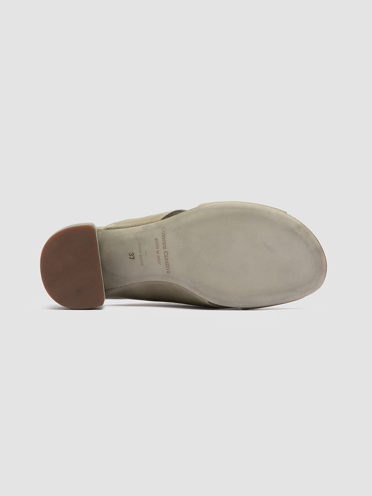 Officine Creative HADRY 007 Sandali Slide in Pelle Verde Vendite Flash