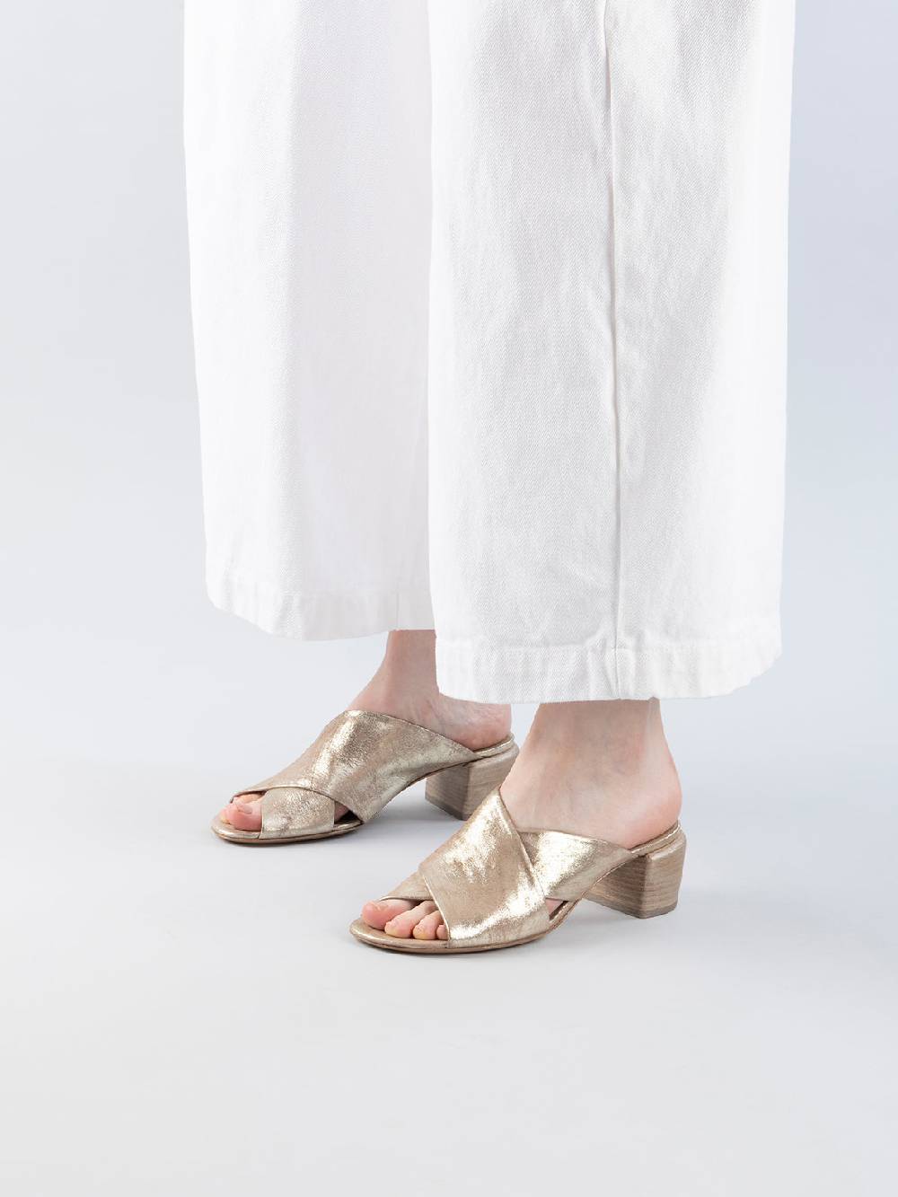 Officine Creative HADRY 007 Sandali Slide in Pelle Tortora Negozio