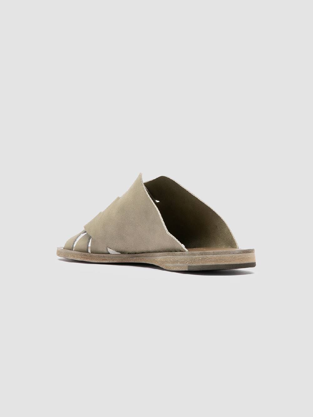 Officine Creative ITACA 049 Sandali Slide in Pelle Verde 2025
