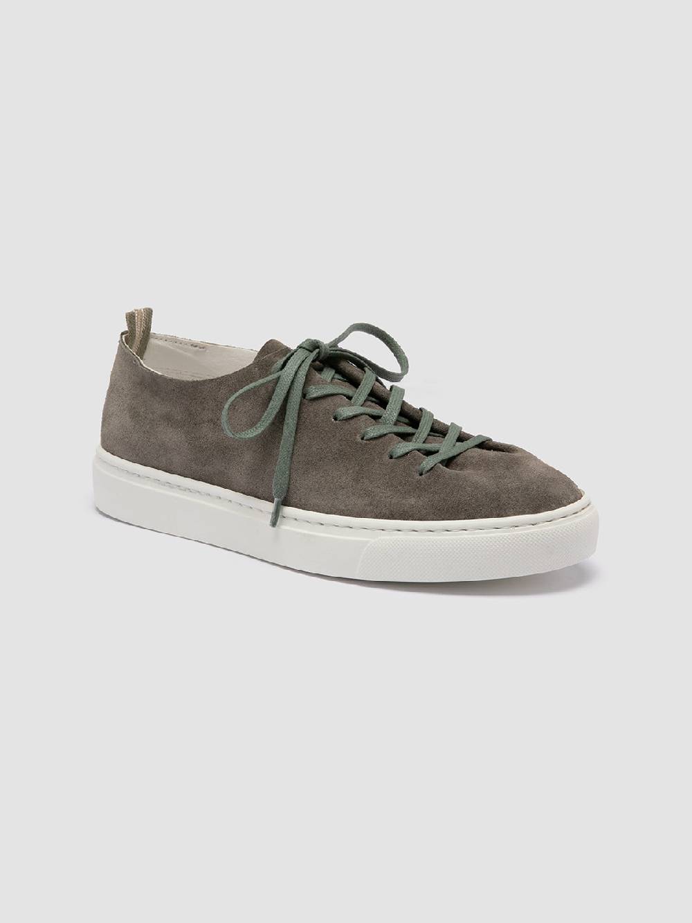 Officine Creative LEGGERA 100 Sneakers Basse in Pelle Scamosciata Verde Italy