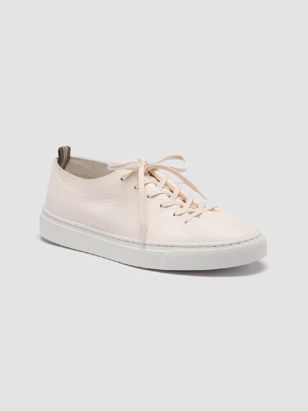 Officine Creative LEGGERA 100 White Leather Low Top Sneakers In Linea