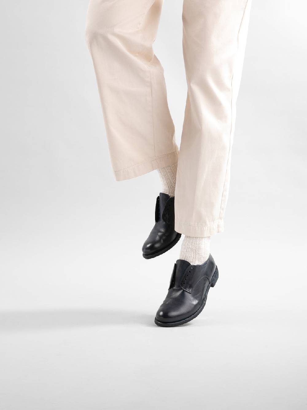 Officine Creative LEXIKON 012 Derby in Pelle Nera Nuovo