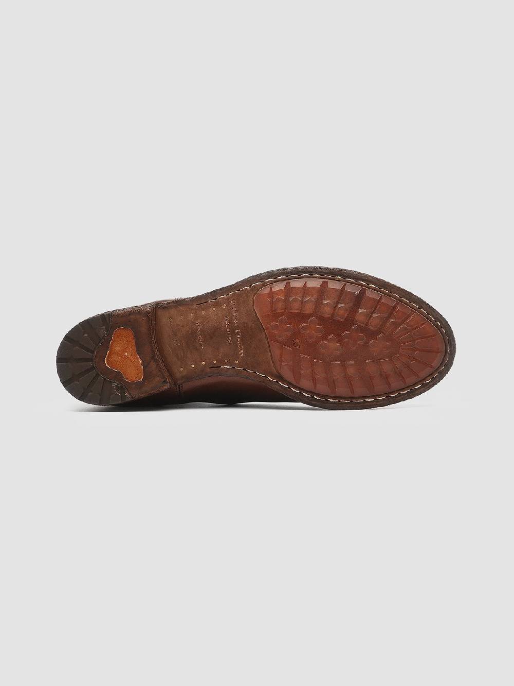 Officine Creative LEXIKON 073 Stivaletti Chelsea in Pelle Marrone Promozione