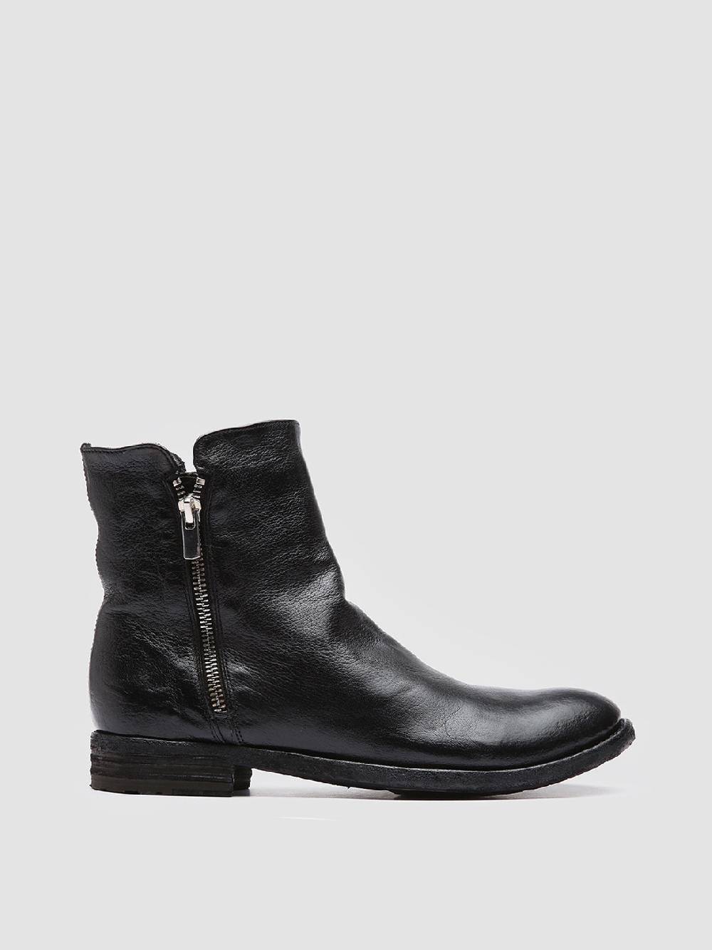 Officine Creative LEXIKON 097 Stivaletti in Pelle Nera Spedizione Gratuita