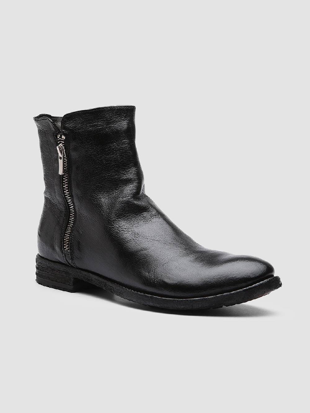 Officine Creative LEXIKON 097 Stivaletti in Pelle Nera Spedizione Gratuita