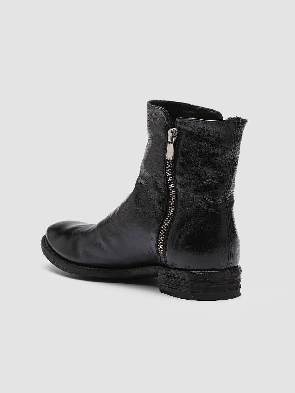 Officine Creative LEXIKON 097 Stivaletti in Pelle Nera Spedizione Gratuita