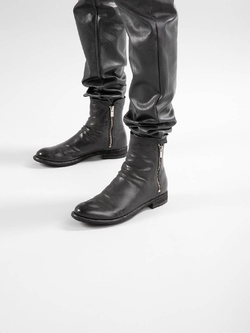 Officine Creative LEXIKON 097 Stivaletti in Pelle Nera Spedizione Gratuita