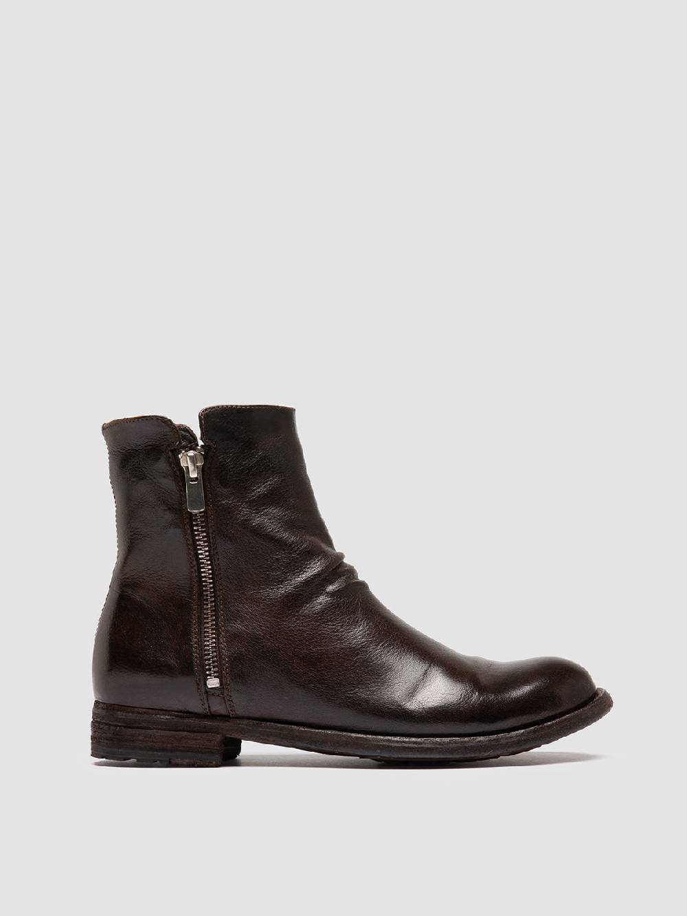 Officine Creative LEXIKON 097 Stivaletti in Pelle Marrone Pezzi Unici