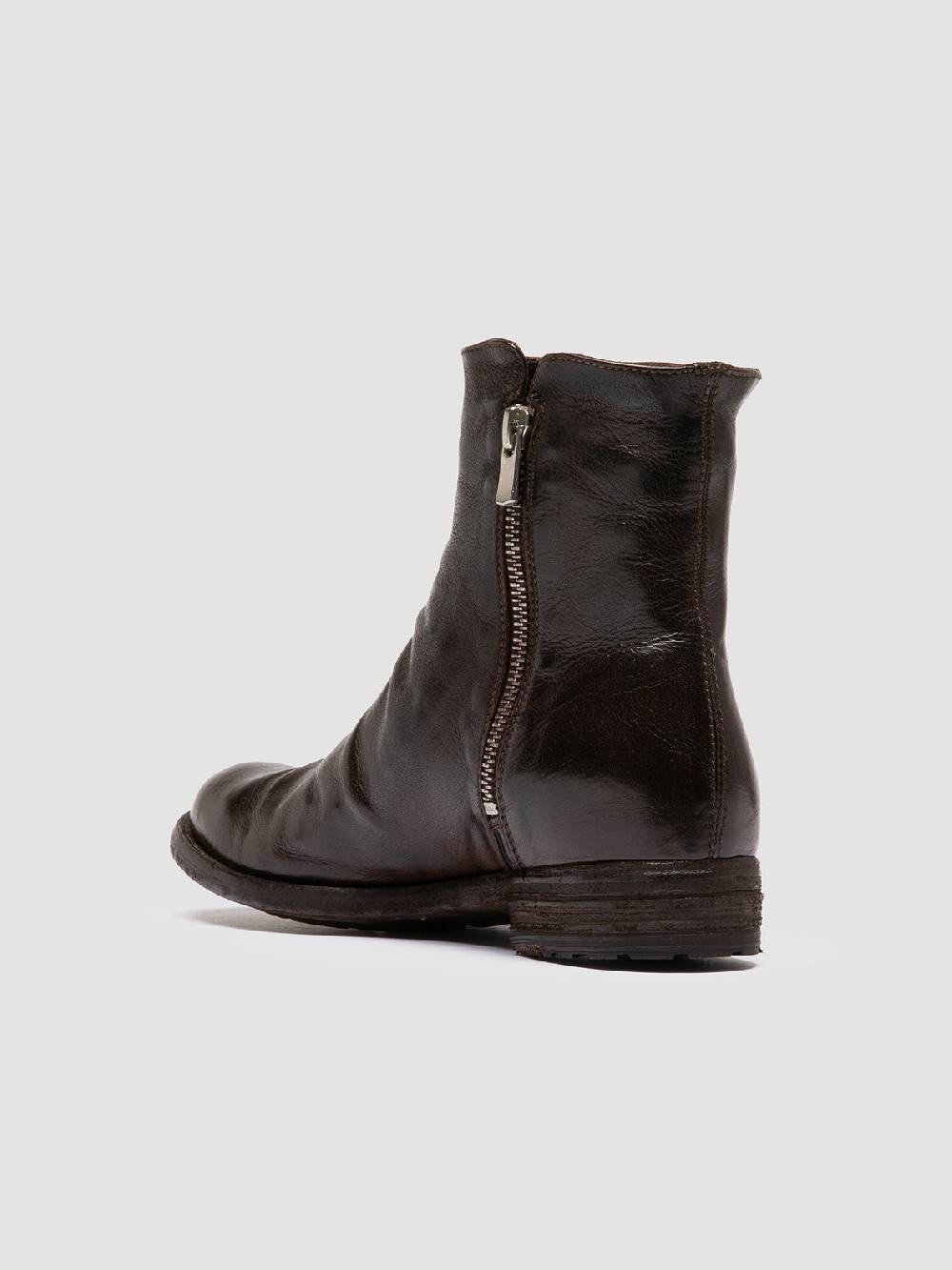 Officine Creative LEXIKON 097 Stivaletti in Pelle Marrone Pezzi Unici