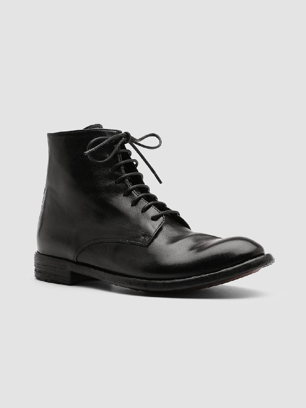 Officine Creative LEXIKON 123 Stivaletti in Pelle Nera con Zip Soddisfazione Garantita