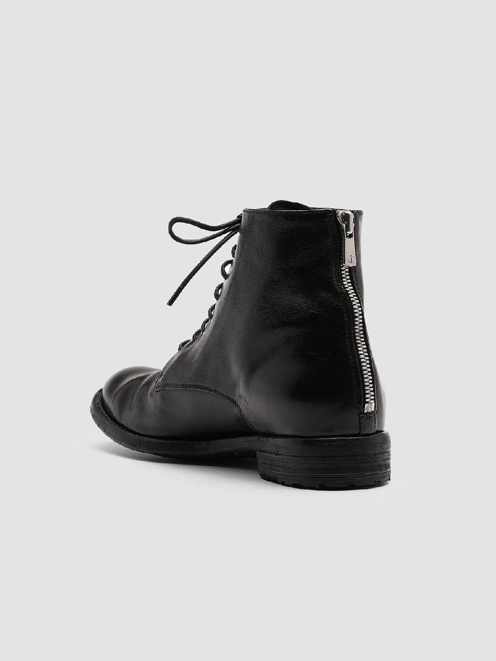 Officine Creative LEXIKON 123 Stivaletti in Pelle Nera con Zip Soddisfazione Garantita