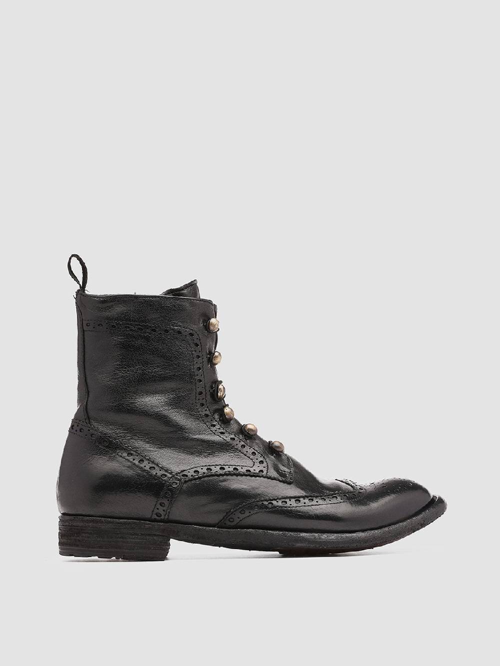 Officine Creative LEXIKON 131 Stivaletti in Pelle Nera Negozi Online