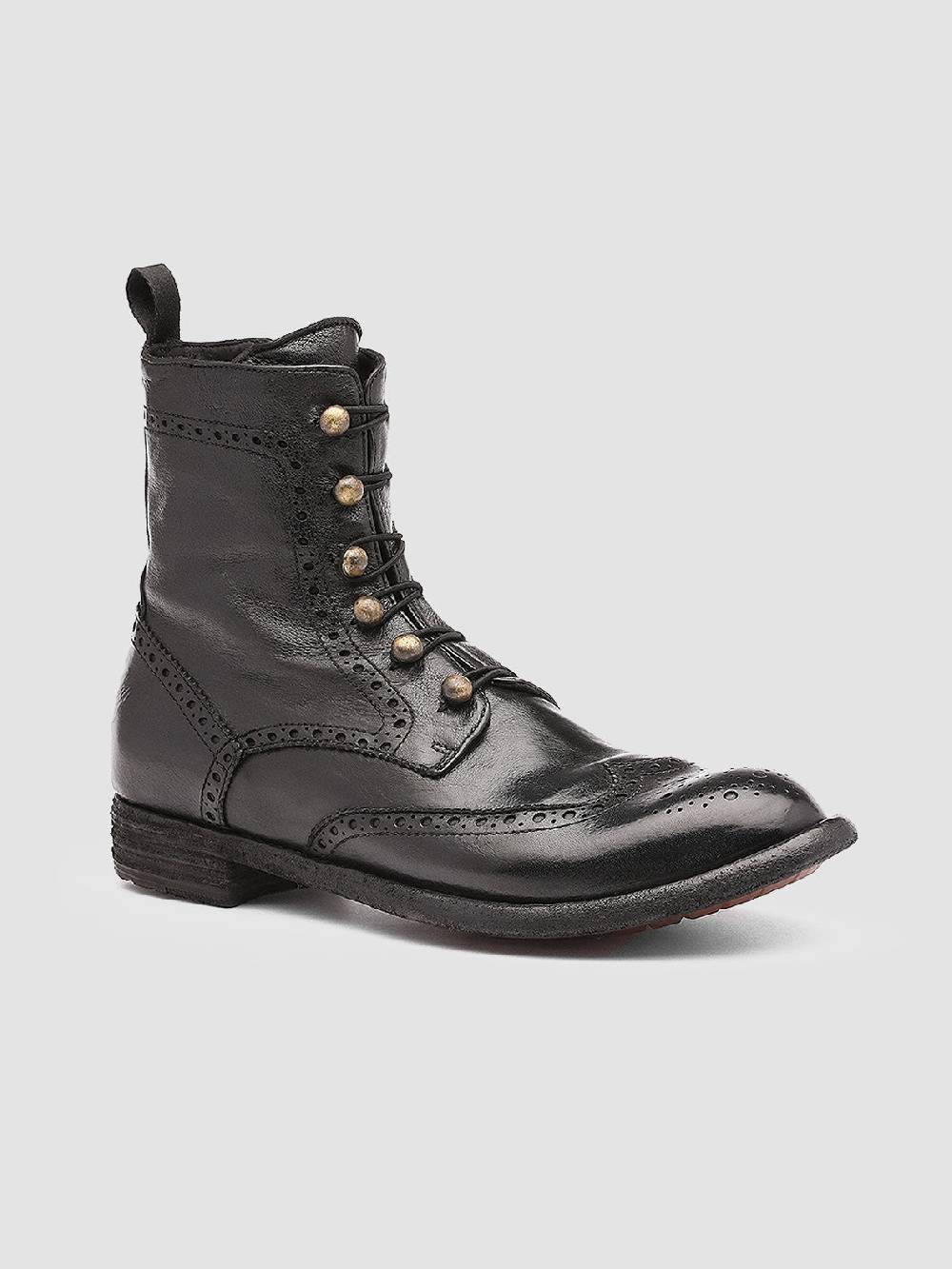 Officine Creative LEXIKON 131 Stivaletti in Pelle Nera Negozi Online