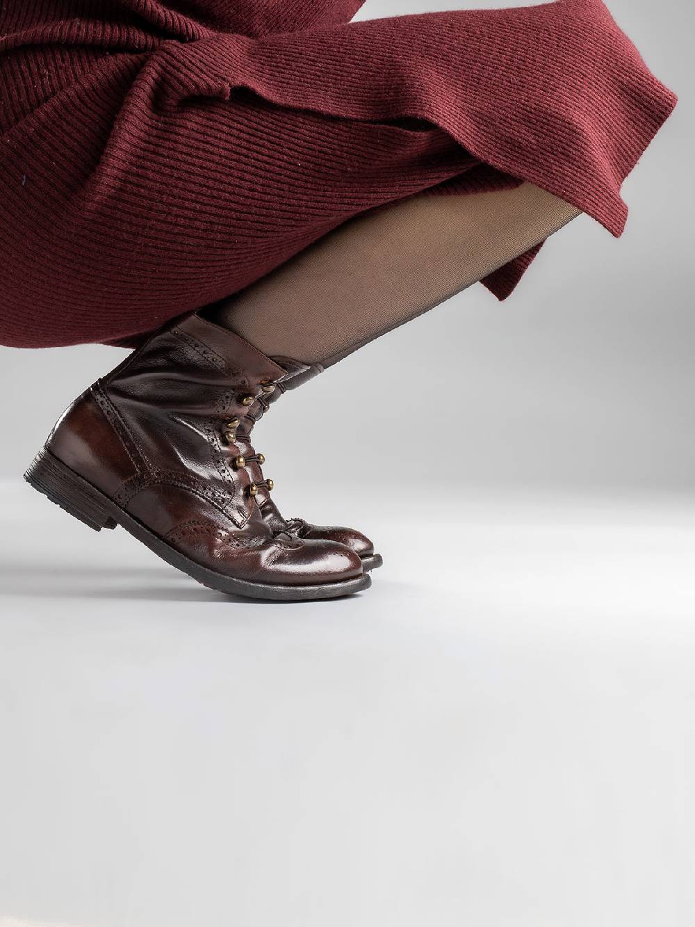 Officine Creative LEXIKON 131 Stivaletti in Pelle Nera Negozi Online