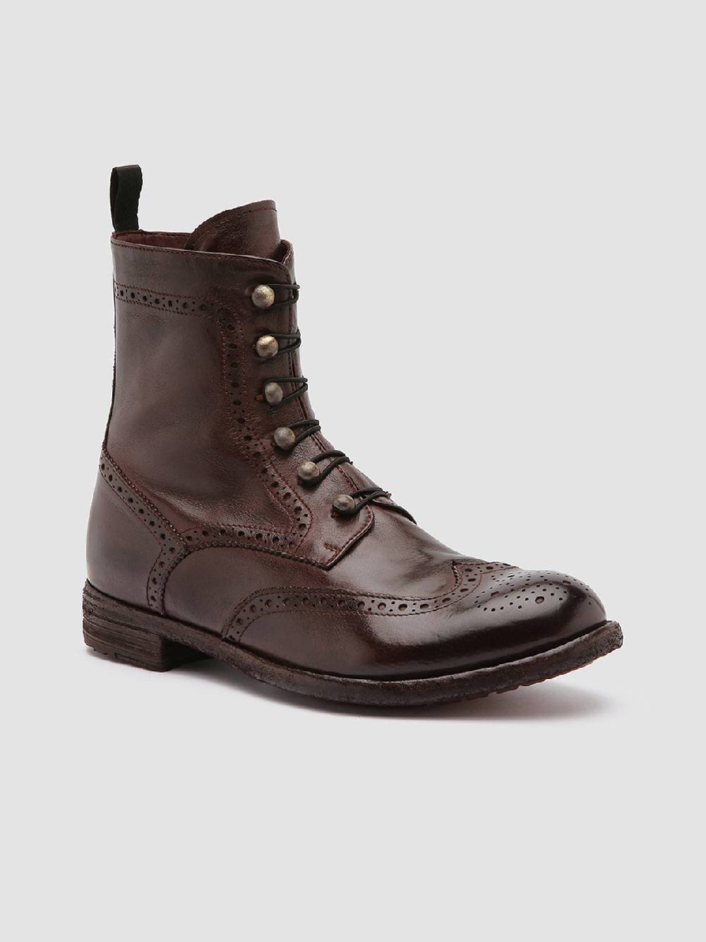 Officine Creative LEXIKON 131 Stivaletti in Pelle Marrone Consegna Veloce