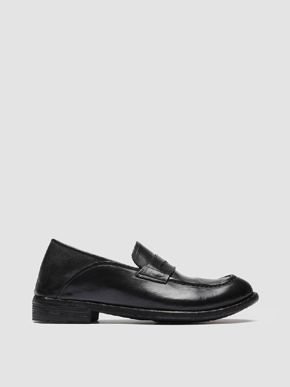 Officine Creative LEXIKON 140 Mocassini Penny Loafer in Pelle Nera Promozione Limitata