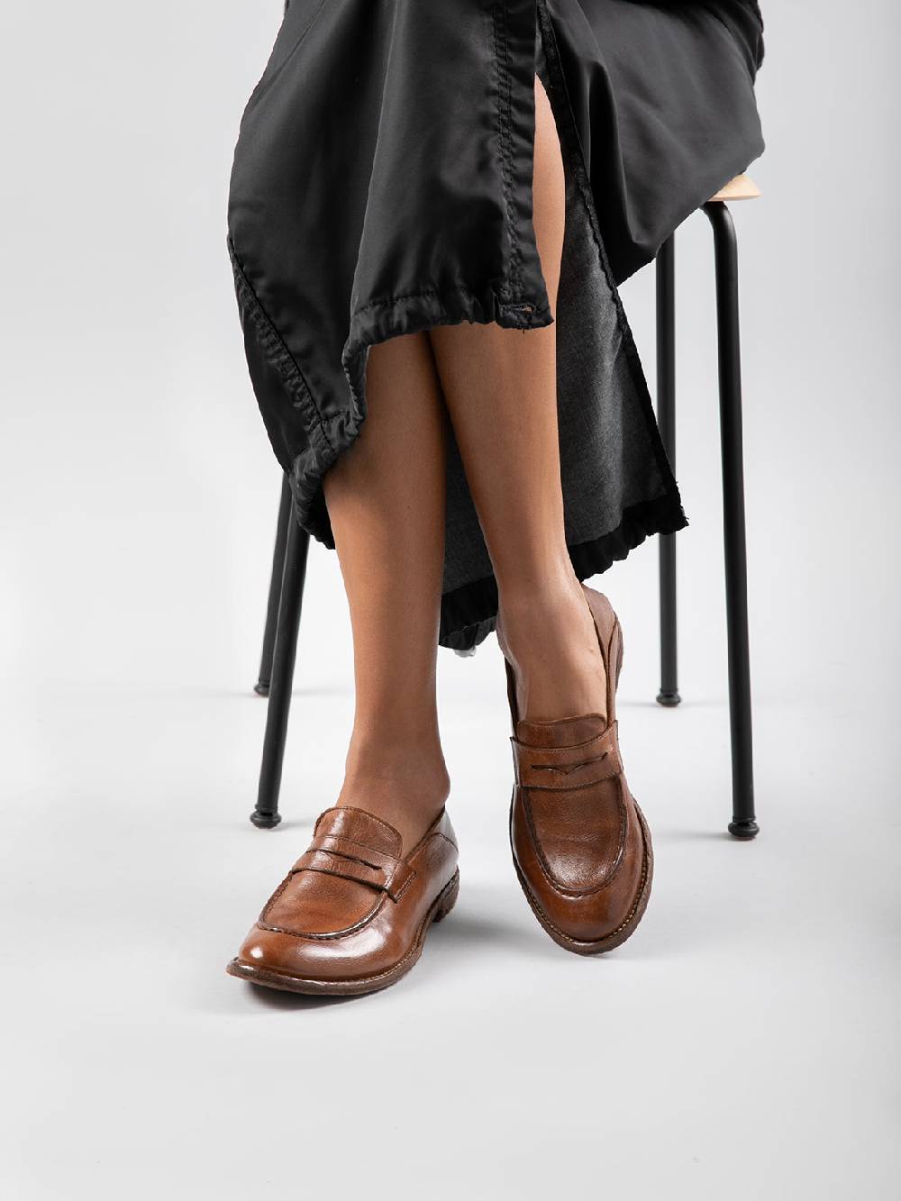 Officine Creative LEXIKON 516 Mocassini in Pelle Marrone Prezzo Ridotto
