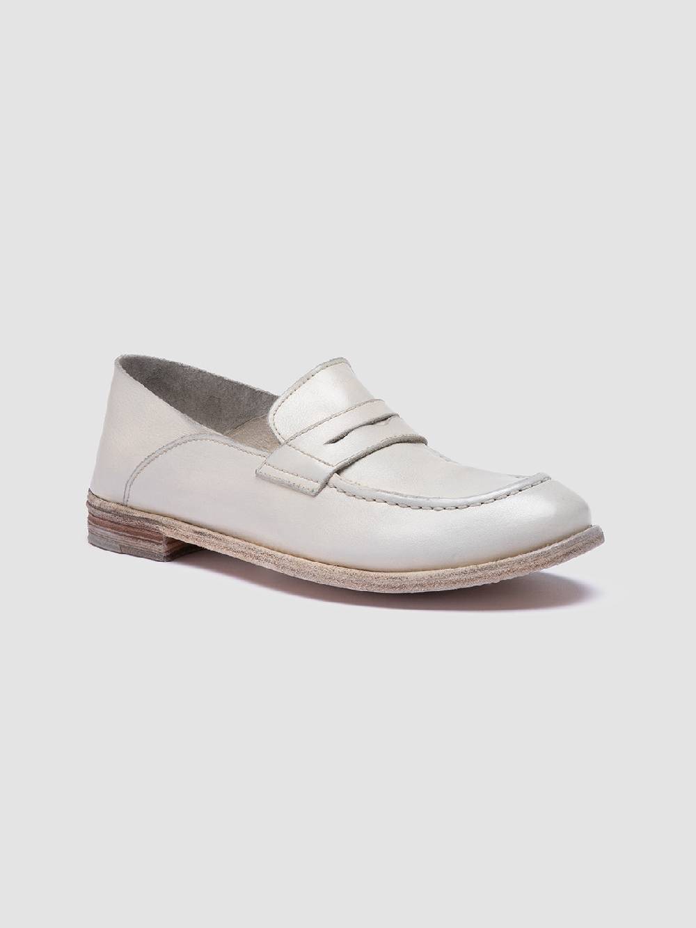 Officine Creative LEXIKON 516 White Leather Loafers Novità