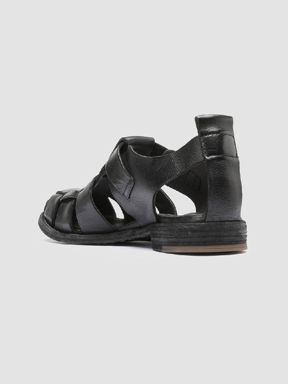 Officine Creative LEXIKON 536 Sandali in Pelle Nera Presa