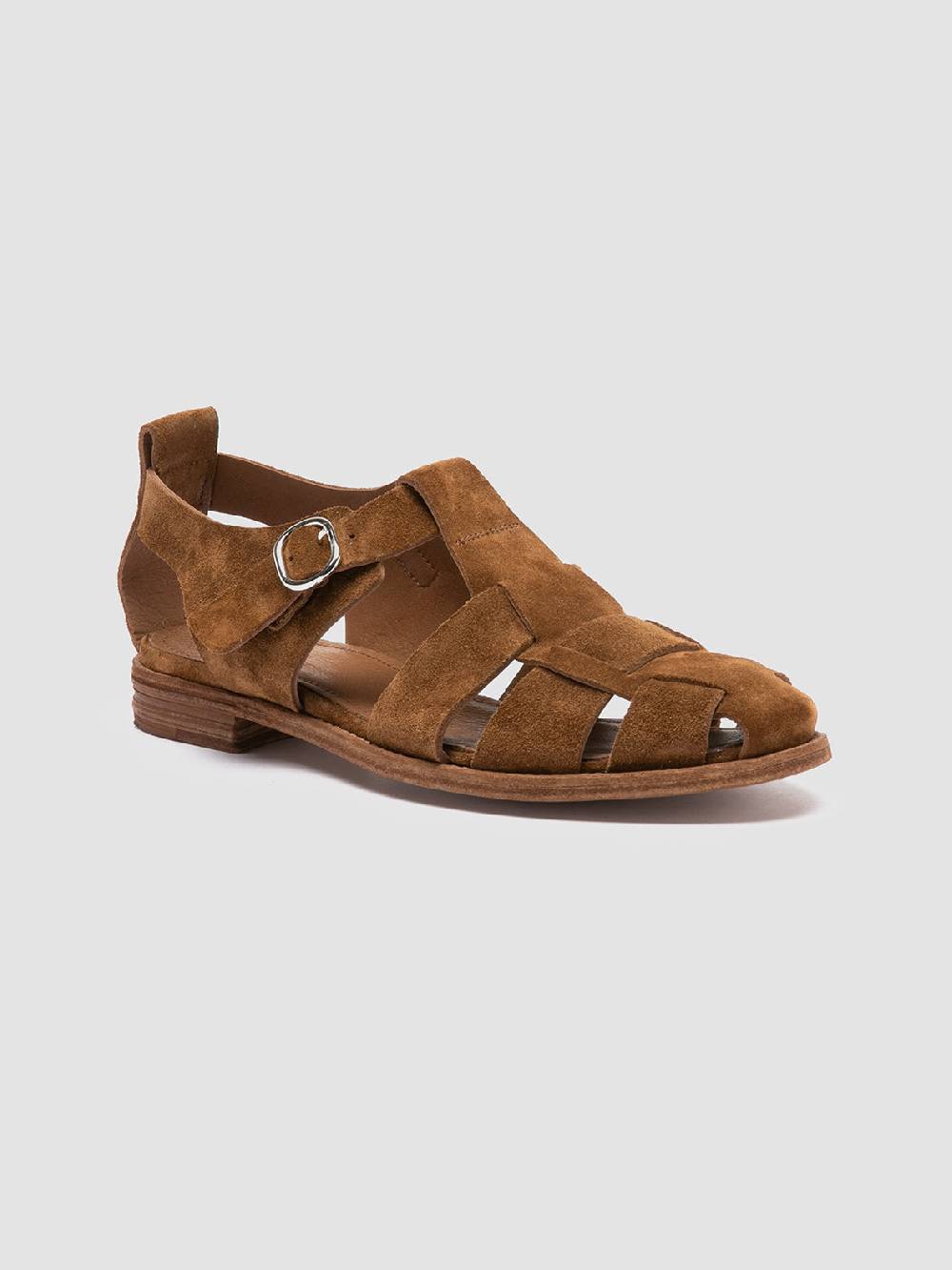 Officine Creative LEXIKON 536 Sandali in Pelle Scamosciata Marrone Sconto